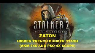 S.T.A.L.K.E.R. 2 - Zaton - Hidden Trench Bunker Stash (AKM-74S and PSO 4x Scope)