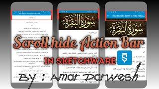 How to make Scroll Hide ActionBar in Sketchware 