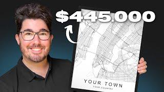 Make $6,435 Per Month Selling Minimalist Maps