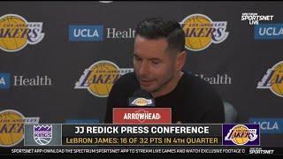 JJ Redick PostGame Interview | LeBron James is the GOAT with a triple-double as Lakers win vs. Kings