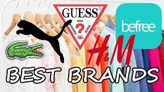 TOP 5 BEST CLOTHES BRANDS Favourites