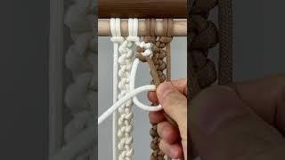 TUTORIAL Macrame basic knot series 12 Alternating half hitch knot #shorts