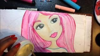 The makings of a mixed media art journal page by Rita Barakat