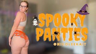 Nicole Kait | Spooky Panties Try On Haul| 4K, Halloween