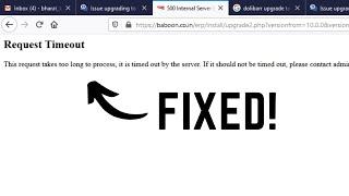 [FIXED] This request takes too long to process it is timed out by the server WordPress