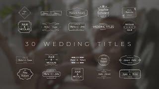 Wedding Titles - After Effects Template