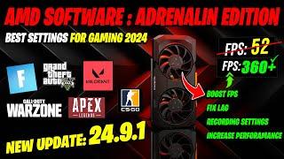 AMD Software Adrenalin Edition New update 24.9.1 Best Setting For Gaming 2024 | AMD 24.9.1 Update