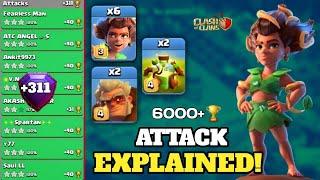 LEGEND️Attack EXPLAINED️with ROOT RIDER, Valkyrie Druid Overgrowth spell Strategy_(clash of clans)