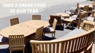 Sneak Peek at Our Teak Outdoor Furniture!