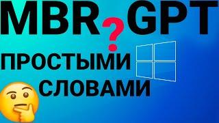 УСТАНОВКА WINDOWS НА ДИСК GPT MBR В ЧЁМ РАЗНИЦА  |ПРОСТЫМИ СЛОВАМИ ПРО MBR GPT | ЧТО ТАКОЕ MBR И GPT