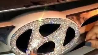 Hyundai Bling LOGO Front or Rear Grille Emblem Rhinestone Crystals