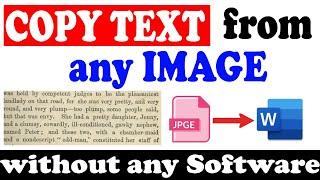 How to Copy Text from Image without any Software