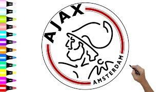 How to Draw Ajax Amsterdam Logo  | AFC Ajax Drawing Easy Steps | Amsterdamsche Football Club Ajax