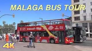 MALAGA CITY SIGHTSEEING BUS TOUR - MALAGA SPAIN 4K