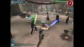 SWGOH JKL JKCK GK vs nasty Malgus team