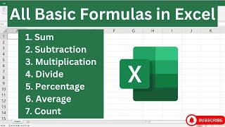 All Basic Formulas and Functions of Excel you must know || Basic Formulas in Excel || Urdu / Hindi