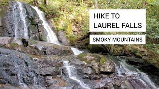 Hike to Laurel Falls in Great Smoky Mountains National Park near Gatlinburg TN