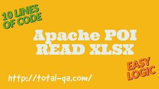 Read XLSX - Apache POI,Maven,Using for loop,Data Provider