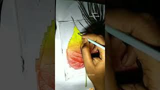 Easy acrylic painting on leaf | Amazing Painting for ideas #shorts #viral