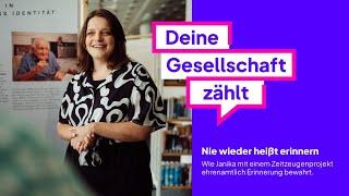 Nie wieder heißt erinnern - Wie Janika mit einem Zeitzeugenprojekt ehrenamtlich Erinnerungen bewahrt