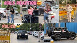 Jimny ka baap | mahindra thar 22 inchi alloy wheel reaction | police reaction 🫶 | wali vlogs |