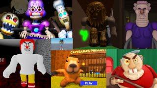 Roblox 6 SPEEDRUN Escape Obby, CAPYBARA PRISON RUN, Escape A Giant BIGFOOT, ESCAPE RONALD'S DINER