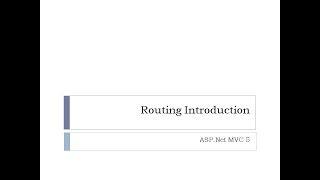 13 -  Routing in asp.net MVC