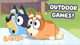 Bluey and Bingo Outdoor Fun Games! ️   | 30 MINUTES | Bingo - Official Channel