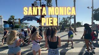 Walking tour of Santa Monica Pier in Los Angeles, California USA - Vacation Travel Guide