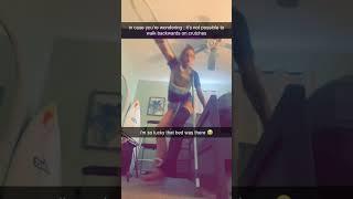 LLC CAST BLACK #crutches #legcast #viral