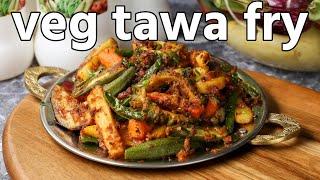 healthy & tasty veg tawa fry recipe | tawa sabzi | tawa fry vegetables | tawa fry sabji