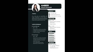 Green and White Bold Sales Manager Resume_ Modern Design