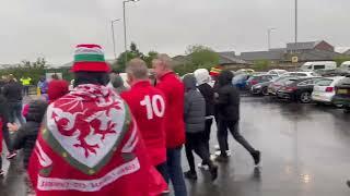 Mutual respect shown by Ukraine fans and Wales fans