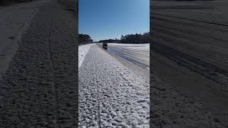 1,21,2025 Santa Rosa Beach Florida snow and black ice covers Highway 98