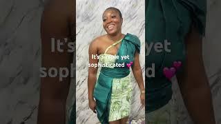 This simple classic dress was made with asoeke/damask fabric#corset #fashion #shorts #shortvideo