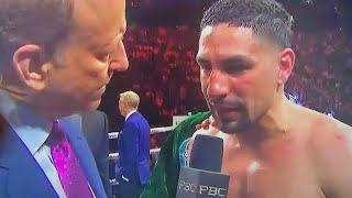 DANNY GARCIA IMMEDIATE REACTION QUITTING VS ERISLANDY LARA (POST FIGHT INTERVIEW!)