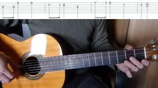 Happy Birthday to You - Easy Guitar melody tutorial + TAB Guitar lesson