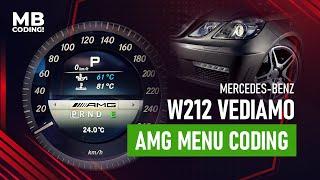 Mercedes Benz AMG menu coding Vediamo! Activation of AMG menu W212 color panel via OBD2 connector!