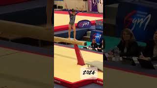 Giada DI PIETRO 2023 VS 2024 #nevergiveup #balancebeam #gymfails