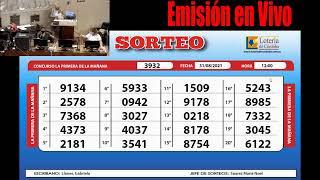 Sorteo de Quiniela La Primera Nº 3932  31/08/2021