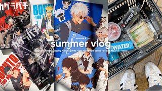 vlog ep. 9 : japanese manga unboxing, anime prints, lots of eating + anime, demon slayer s5 & more !