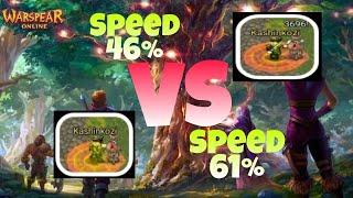 Warspear Online - Speed Comparison 46% and 61%