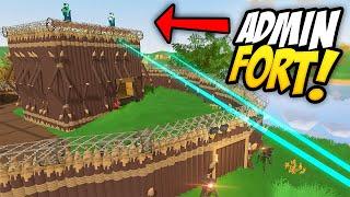 ADMIN Fort Build With HUGE Raid - Unturned Base Building (PvP)