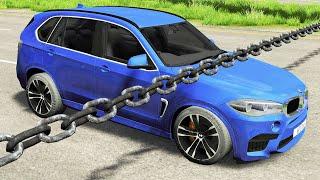 Cars vs Chain and Giant Bulge | BeamNG.Drive