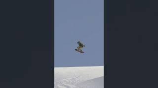 Watch for rocks in the landing! Geoff Brown got lucky on this snowboard jump