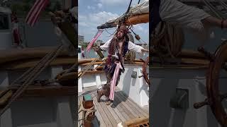 Captain Jack Sparrow at sea. #pirates #johnnydeppimpersonator #comedy #actor #artist