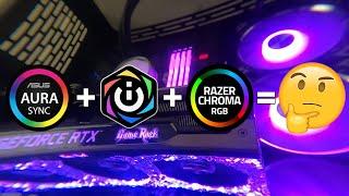 ASUS Aura with Corsair iCUE and Razer Chroma Working Together *HOW TO* Guide in English