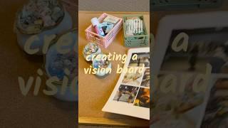 creating a vision board ️🩷 #visionboard #craft #stationery #pinterest #junkjournal #moodboard