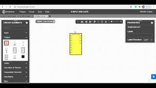 Beginner Tutorial-How to use Circuitverse Online Simulator Designing of AND gate Sub circuit design.