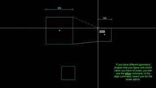 Autocad tip   scale objects with the  align command